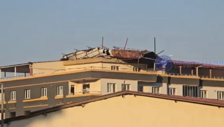 İslahiye’de Fırtına Felaketi Çatı Uçtu