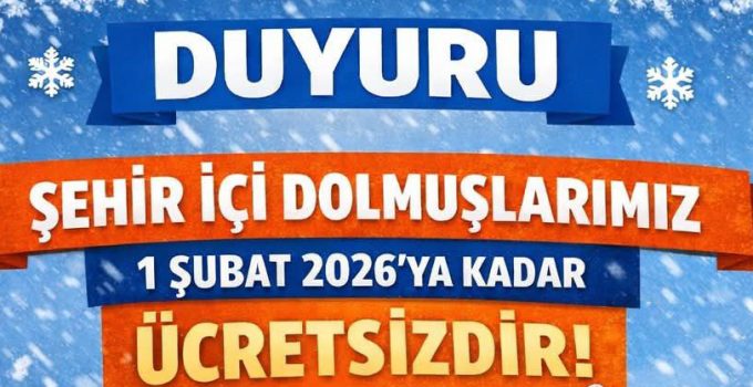 İslahiye’de Halk Otobüsü Hizmeti Devam Ediyor, Ücretsiz Süre Uzatıldı