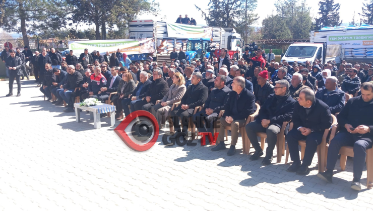 Gaziantep Büyükşehir Belediyesi’nden Nurdağı’nda “Hibeli Yem Dağıtım” Töreni