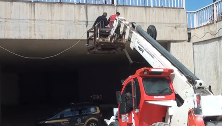 İslahiye’de Alt Geçitte Güvenlik İçin Kablo Yenileme Çalışması