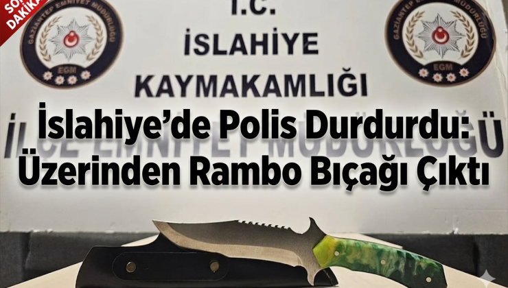 İslahiye’de Bıçaklı Şüpheliye Polis Müdahalesi