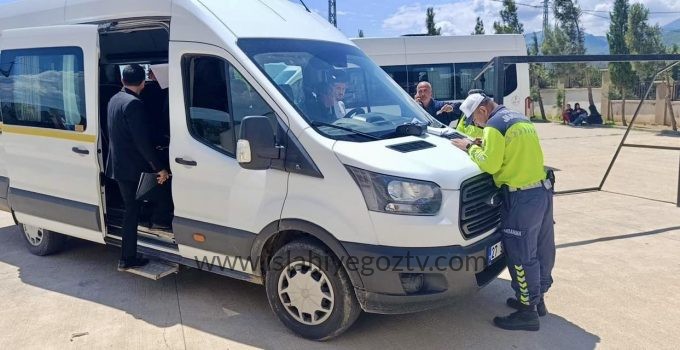 İslahiye’de Okul Servis Araçlarına Sıkı Denetim