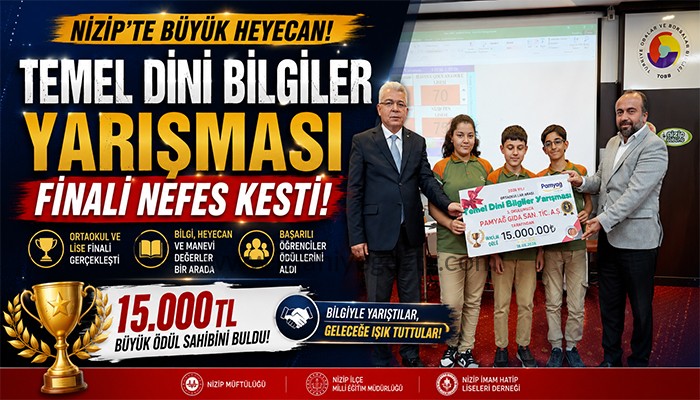 Nizip’te Düzenlenen Temel Dini Bilgiler Yarışmasına İslahiye Müftüsü Dr. Mustafa Demir de Katıldı