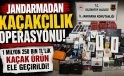 Jandarmadan Kaçakçılık Operasyonu: 1 Milyon 250 Bin TL’lik Kaçak Ürün Ele Geçirildi