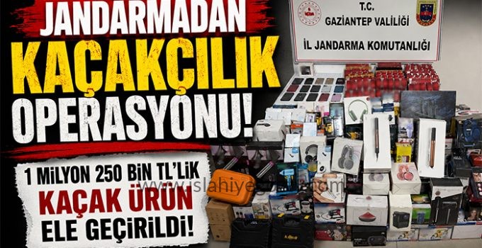 Jandarmadan Kaçakçılık Operasyonu: 1 Milyon 250 Bin TL’lik Kaçak Ürün Ele Geçirildi