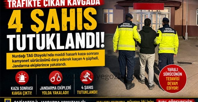 Nurdağı TAG Otoyolu’nda Trafik Kavgası: 4 Kişi Tutuklandı