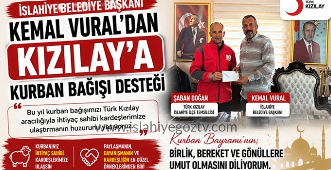 Başkan Kemal Vural’dan Kızılay’a Kurban Bağışı Desteği