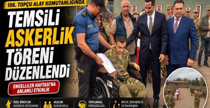 106. Topçu Alay Komutanlığı’nda Duygulandıran Temsili Askerlik Töreni