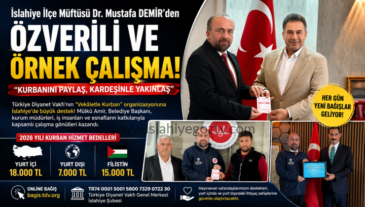 İslahiye Müftüsü Dr. Mustafa Demir’den “Vekâletle Kurban” Çalışmasına Yoğun Mesai