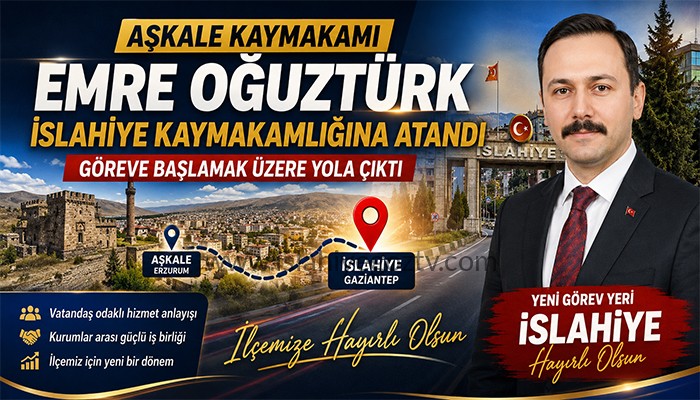 İslahiye’nin Yeni Kaymakamı Emre Oğuztürk Göreve Başlamak Üzere Yola Çıktı