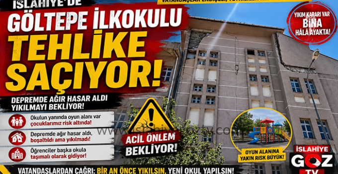 GÖLTEPE İLKOKULU TEHLİKE SAÇIYOR!
