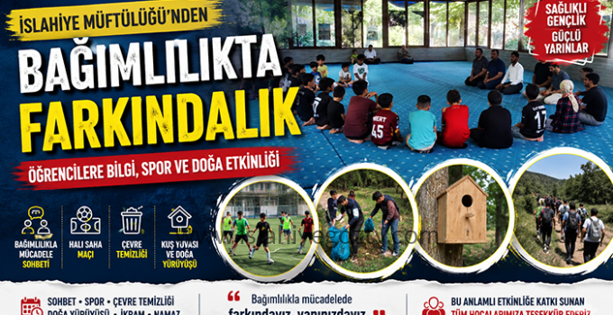 İslahiye Müftülüğünden Bağımlılıkla Mücadelede Farkındalık Etkinliği
