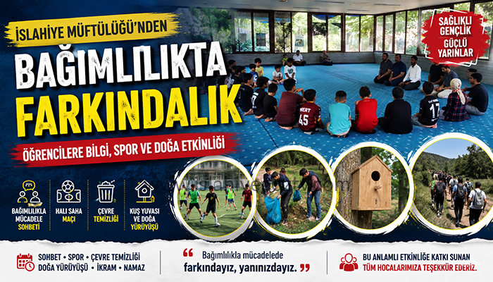 İslahiye Müftülüğünden Bağımlılıkla Mücadelede Farkındalık Etkinliği
