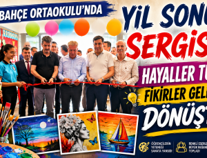 Türkbahçe Ortaokulu’nda Yıl Sonu Sergisi Hayaller Tuvale Fikirler Geleceğe Dönüştü