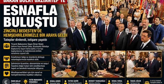 Başkan Kemal Vural, Bakan Bolat’ın Gaziantep Programında Yer Aldı