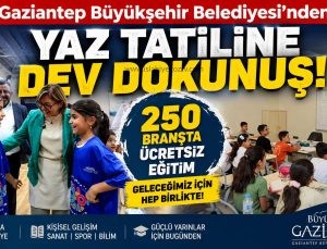 Gaziantep Büyükşehir Belediyesin’den Yaz Tatiline Dev Dokunuş 250 Branşta Ücretsiz Eğitim