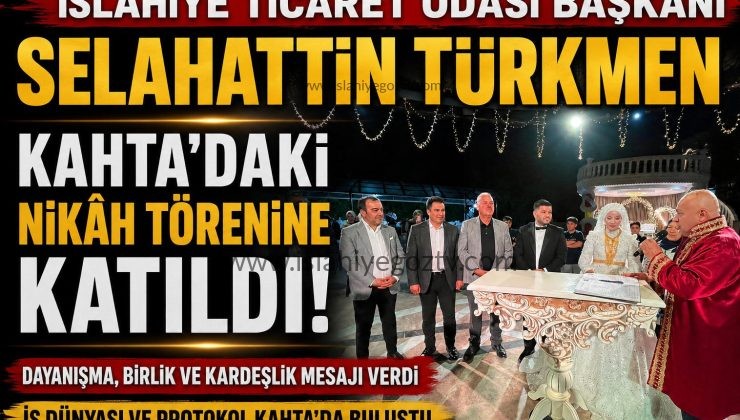 Kahta’da Anlamlı Nikah Töreni Selahattin Türkmen Genç Çifti Yalnız Bırakmadı