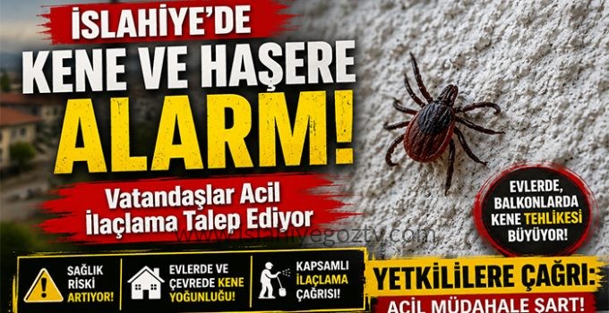 İslahiye’de Kene ve Haşere Alarmı! Vatandaşlar Acil İlaçlama Talep Ediyor