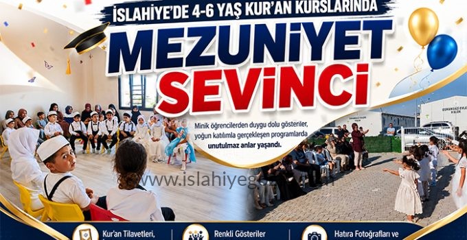 İslahiye’de 4-6 Yaş Kur’an Kurslarında Mezuniyet Sevinci