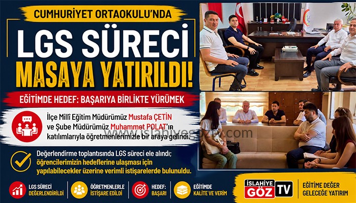 Cumhuriyet Ortaokulu’nda LGS Değerlendirme Toplantısı Gerçekleştirildi