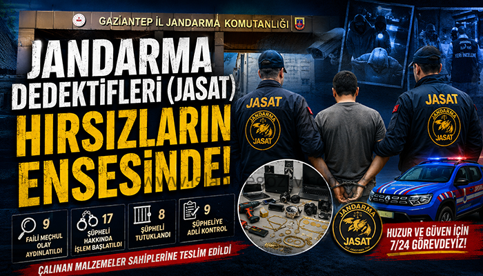 JASAT Hırsızların Peşini Bırakmadı: 9 Faili Meçhul Olay Aydınlatıldı, 8 Tutuklama