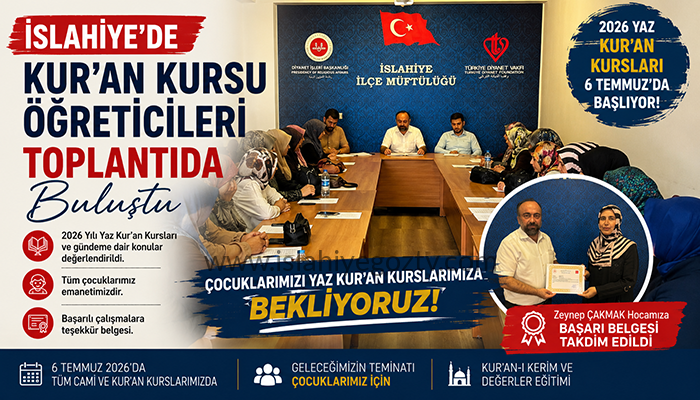 İslahiye’de İlçe Müftülüğü Temmuz Ayı Toplantısında Bir Araya Geldi