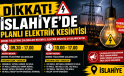 İslahiye’de Bugün Planlı Elektrik Kesintisi: İşte Enerji Verilemeyecek Cadde ve Sokaklar