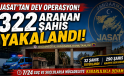 JASAT’tan Gaziantep’te Kapsamlı Operasyon: 322 Aranan Şahıs Yakalandı