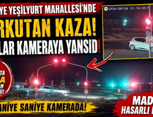 İslahiye Yeşilyurt Mahallesi’nde Korkutan Kaza O Anlar Güvenlik Kamerasına Yansıdı..