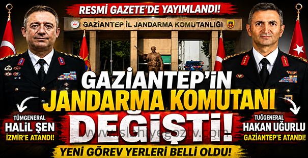Gaziantep’in Jandarma Komutanı Değişti