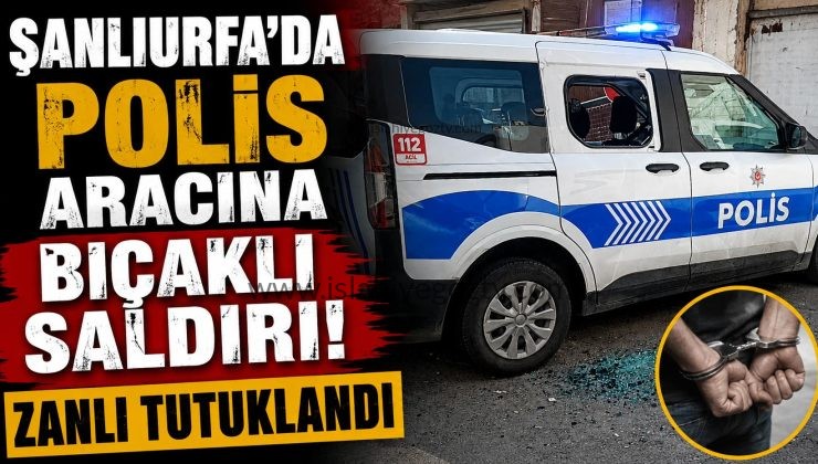 Şanlıurfa’da polis aracına zarar veren zanlı tutuklandı