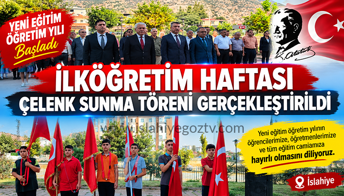 İslahiye’de İlköğretim Haftası Çelenk Sunma Töreni Gerçekleştirildi