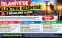 İslahiye’de 24 Eylül’de Elektrik Kesintisi! Bu Bölgelerde Yaşayanlar Dikkat
