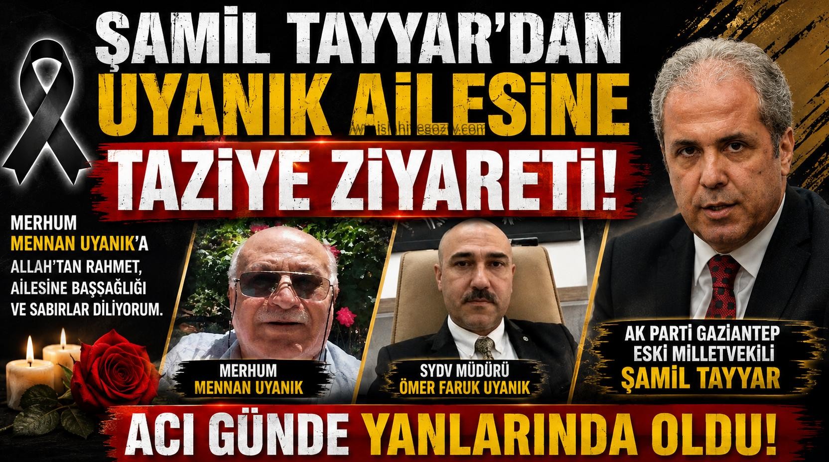 Şamil Tayyar’dan SYDV Müdürü Ömer Faruk Uyanık’a Taziye Ziyareti
