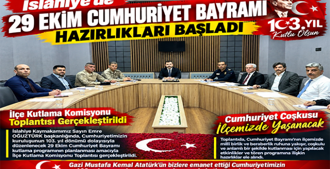 İslahiye’de 29 Ekim Cumhuriyet Bayramı Hazırlıkları Başladı