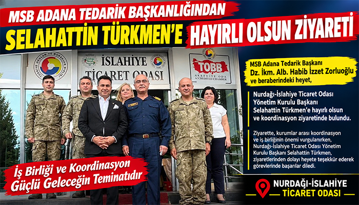MSB Adana Tedarik Başkanlığından Selahattin Türkmen’e Hayırlı Olsun Ziyareti